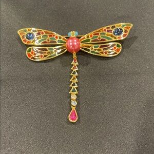 Vintage Joan Rivers Dragonfly Brooch